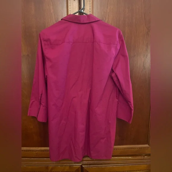 Foxcroft Women's Button Down Shirt - Deep Pink - Picture 3 of 5